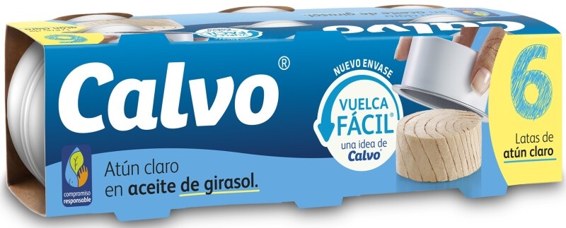 Calvo Atún Claro En Aceite Vegetal 6 Latas X 80 gr
