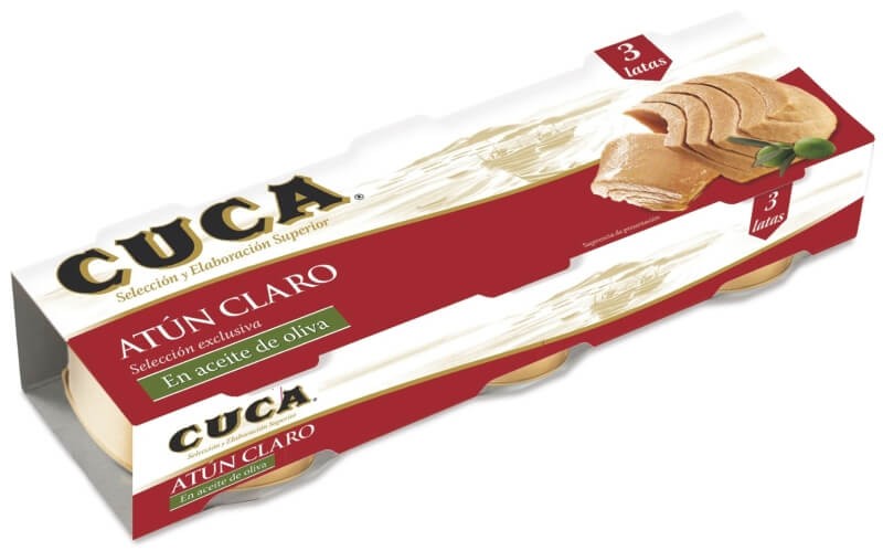 Cuca Atún Claro En Aceite De Oliva 3 Latas Peso Neto 3 X 70 gr Peso Escurrido 3 X 50 gr