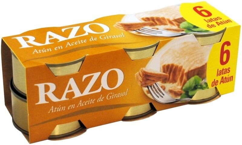 Razo Atún Claro En Aceite Vegetal 6 Latas X 70 gr