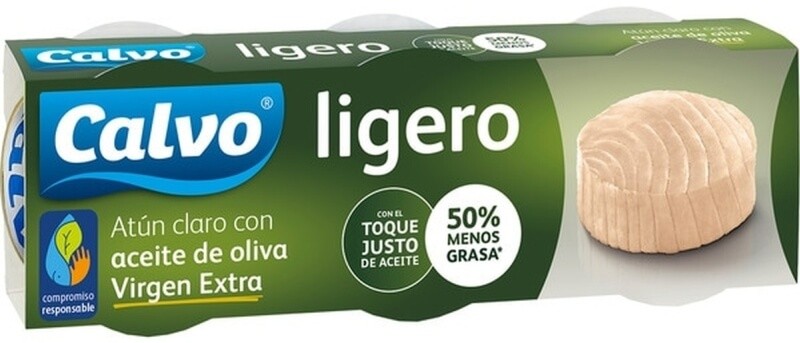 Calvo Atún Claro En Aceite De Oliva Virgen Extra Ligero 3RO-60