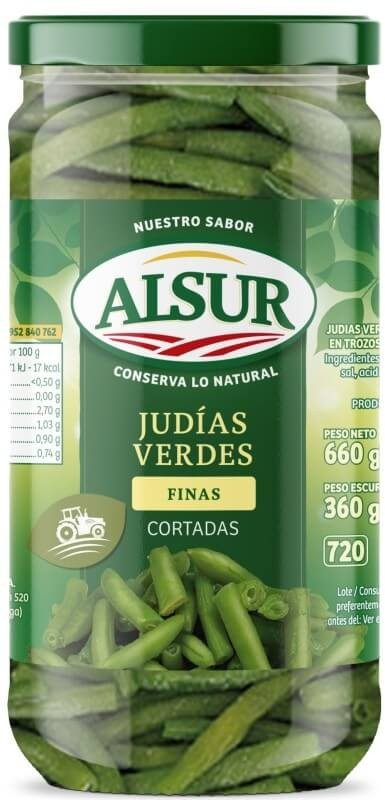 Alsur Judías Verdes Fina Frasco 660 gr