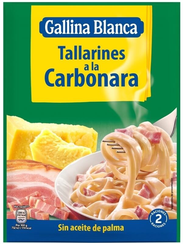 Gallina Blanca Tallarines A La Carbonara 2 Raciones