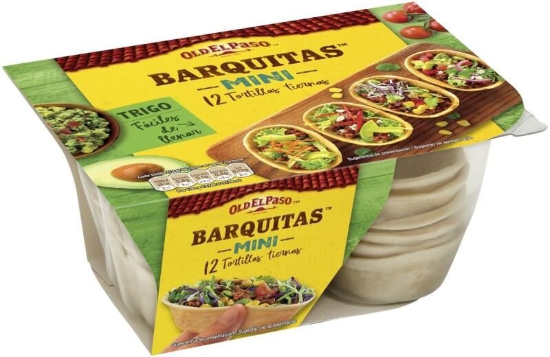 Old El Paso Barquitas Mini 12 Tortillas de Trigo 145G