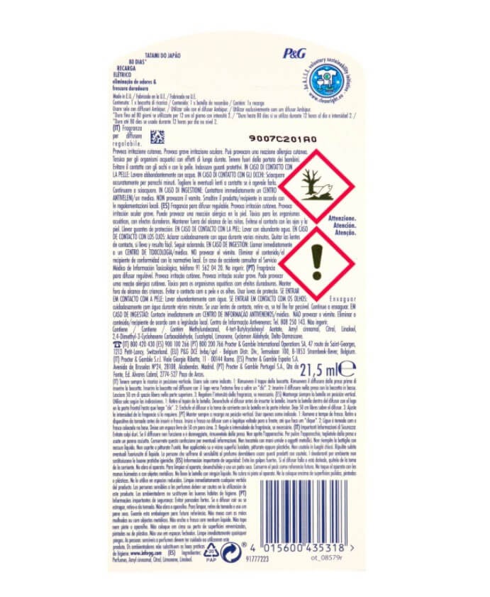 Ambi Pur Recambio Eléctrico Tatami Japonés - Frescura Inspirada en la Naturaleza por 80 Días