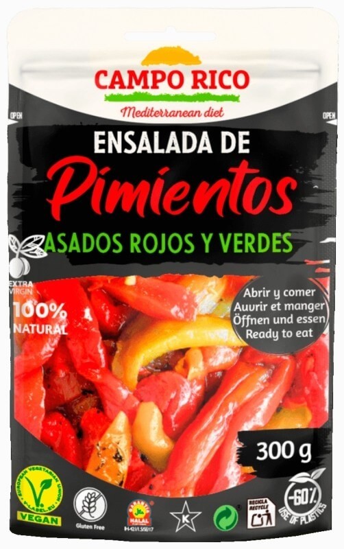 Campo Rico Ensalada De Pimientos Rojos Y Verdes 300 gr