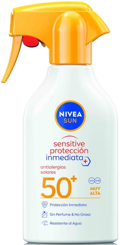 Nivea Leche Solar F50 Sensitive Antialergias Pistola 300 ml
