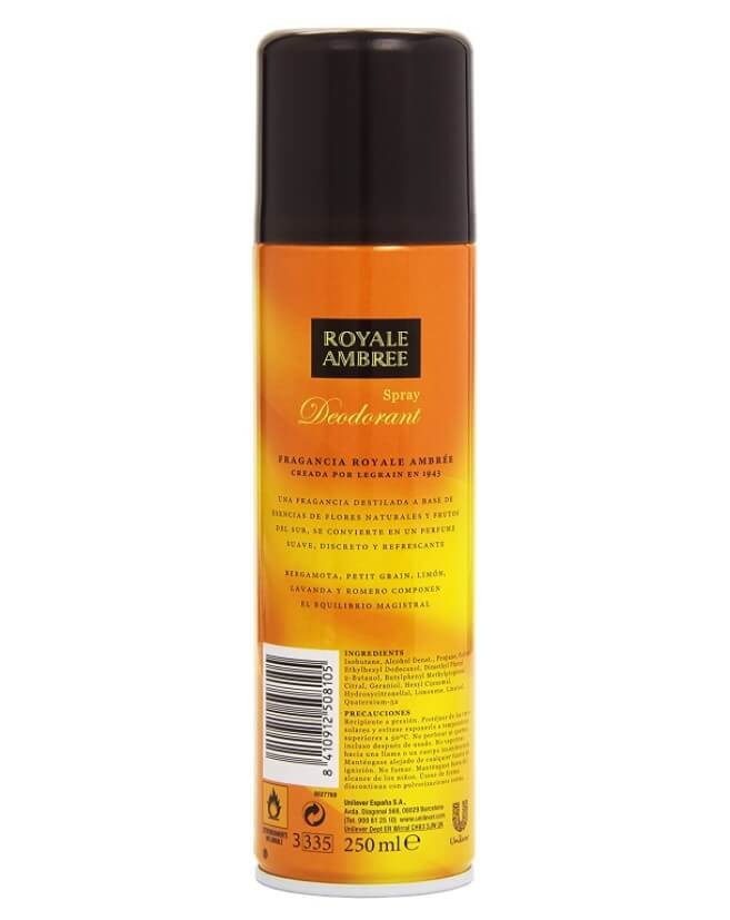 Royale Ambree Desodorante Spray 250 ml - Frescura y Elegancia en un Solo Spray