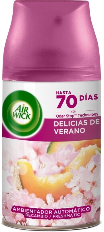 Air Wick Recambio Ambientador Automático Delicias de Verano 250 ml - Frescura y Aroma Frutal hasta 70 Días