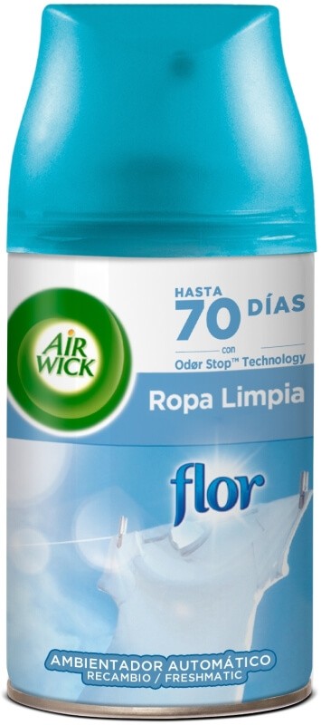 Air Wick Freshmatic Recambio Ambientador Ropa Limpia 250 ml