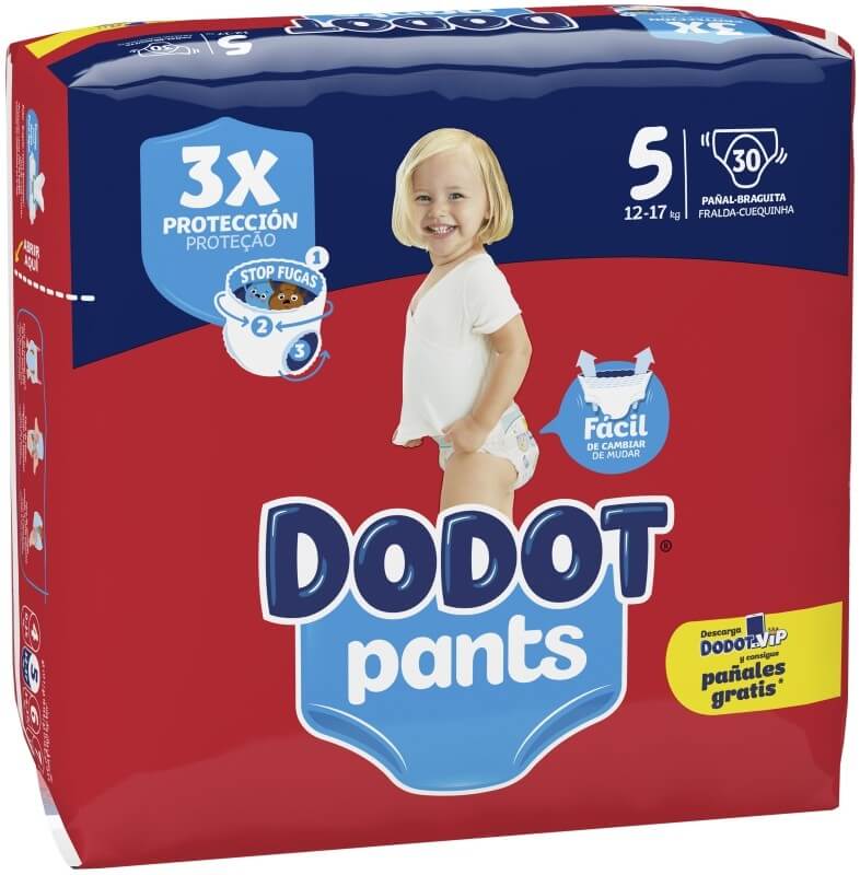 Dodot Pants Pañal-Braguita Talla 5 12-17 kg 30U