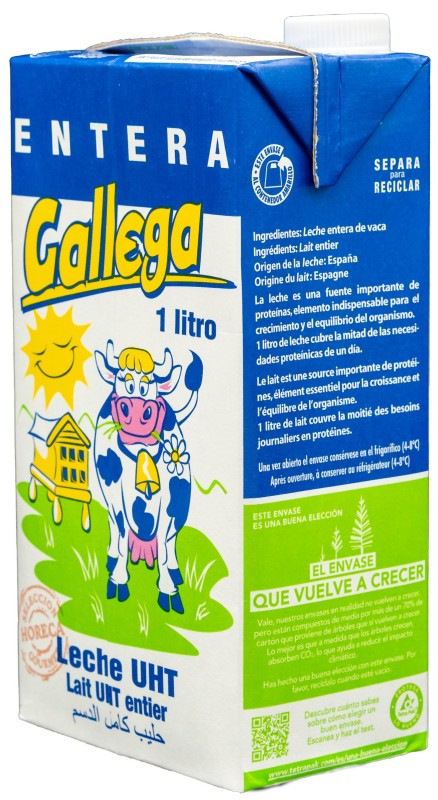 Gallega Leche Entera UHT 1 Litro