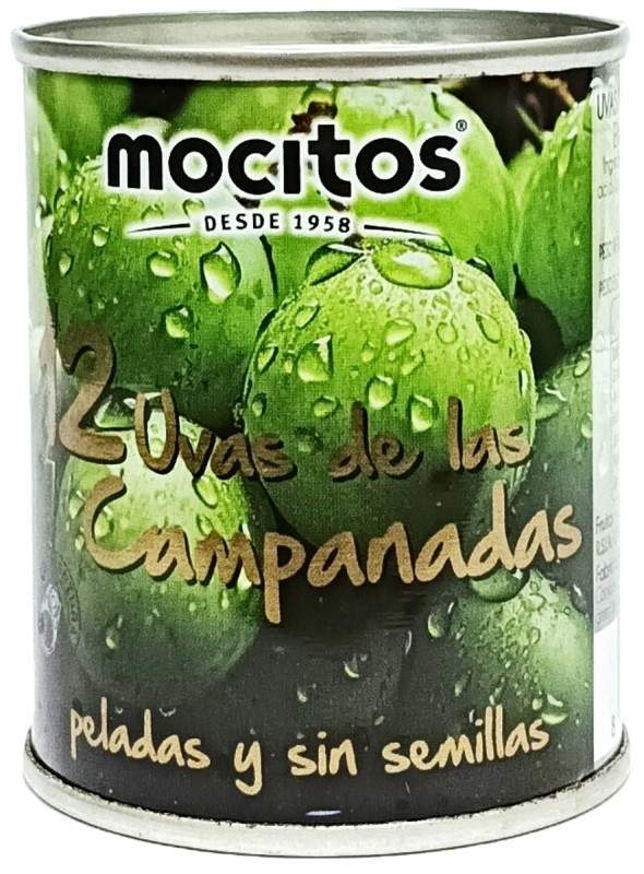 Mocitos 12 Uvas de las Campanadas Uvas Peladas y Sin Semillas 120G