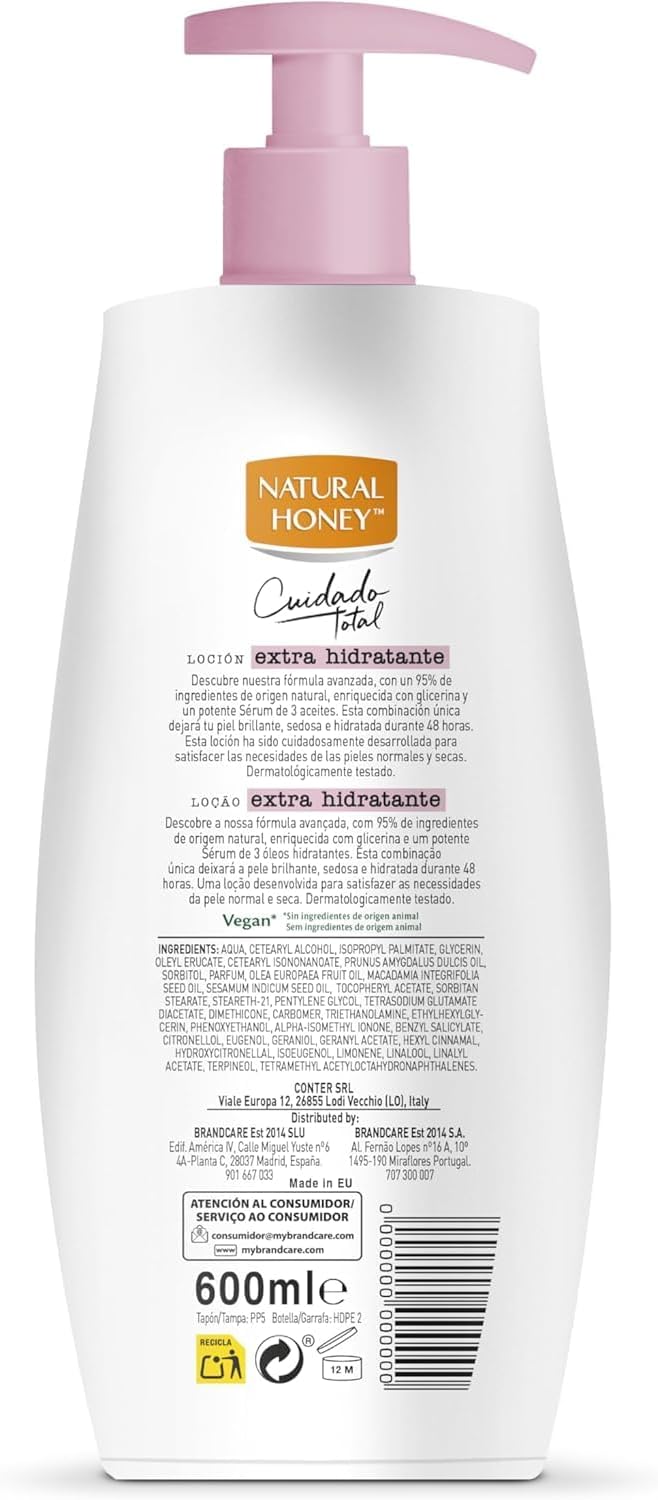Natural Honey Extra Hidratante Loción Corporal 600 ml