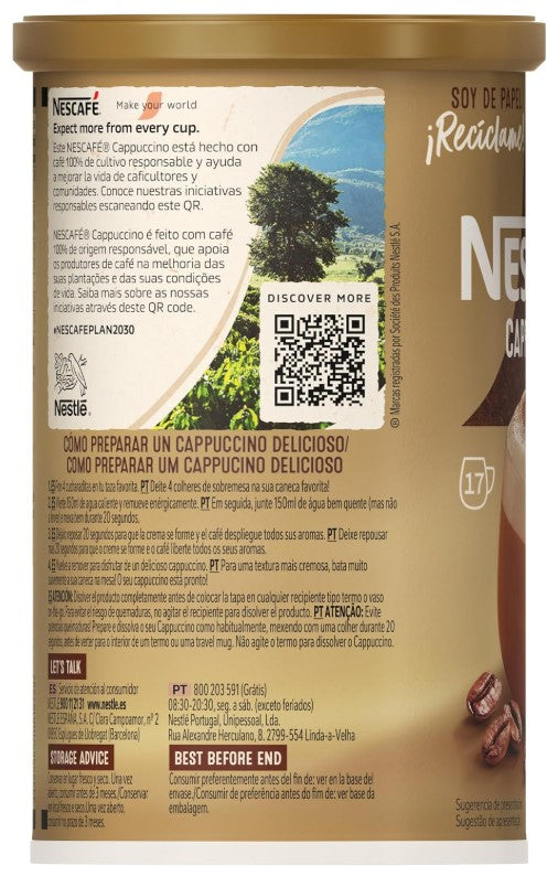 Nescafé Cappuccino Café Soluble 250G