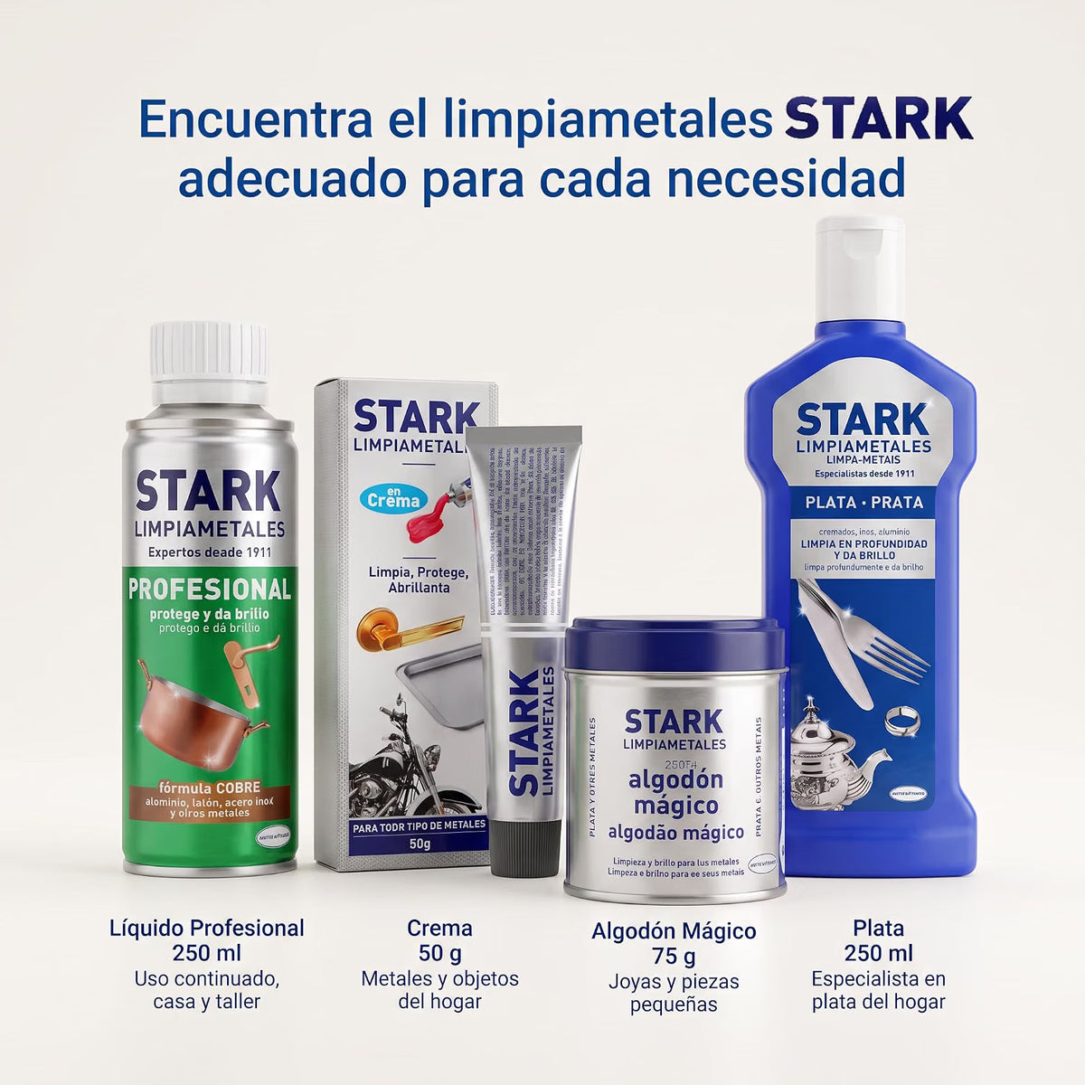 Stark Limpiametales Crema Tubo 50G