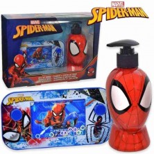 Spiderman Estuche Gel Figura 3D 300 Ml + Juego De Agua