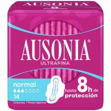 Ausonia Compresa Ultrafina Normal Con Alas 14 Unidades