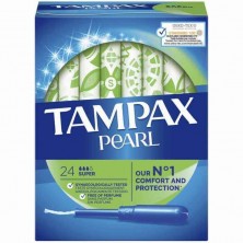 Tampax Tampones Pearl Super Con Aplicador 24 Unidades