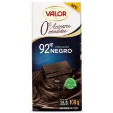 Valor 0% Azúcares 92% Chocolate Negro 100 Gr