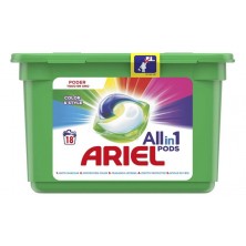 Ariel 3en1 Pods Color Detergente Cápsulas 18 Lavados