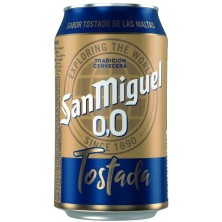 San Miguel Cerveza 0,0% Tostada Lata De 330 ml Pack 24 und