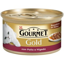 Purina Gourmet Gold Bocaditos Pollo e Hígado 85 gr