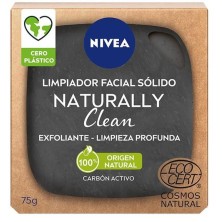 Nivea Limpiador Facial Sólido Naturally Clean Exfoliante Anti Puntos Negros 75 gr