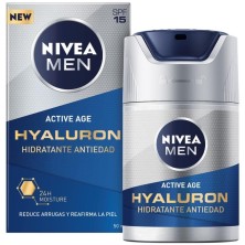 Nivea For Men Crema Hidratante Antiedad Hyaluron Factor De Protección 15 50 ml