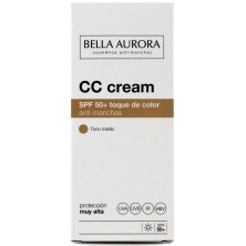 Bella Aurora Crema Solar Facial CC Cream FPS-50 + Color Medio 30 ml