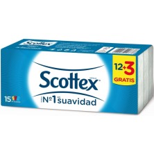 Scottex Pañuelos Blancos 12 Unidades + 3 Unidades