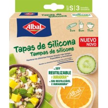 Albal Tapaderas De Silicona Para Conservar Alimentos T-S 3 Tamaños