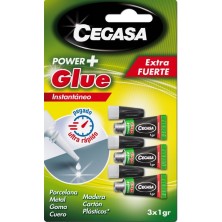 CEGASA Adhesivo Power Glue Mini Trio 3 Unidades X 1 gr