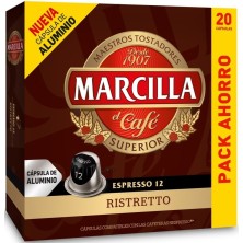 Marcilla Café Ristretto Para Nespresso 20 Cápsulas