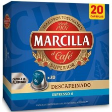 Marcilla Café Descafeinado Para Nespresso 20 Cápsulas