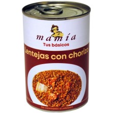 Mamía Lenteja Con Chorizo Lata 400 gr