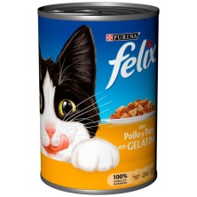 Felix Alimento Gato Pato Pollo Con Gelatina Lata 400 gr