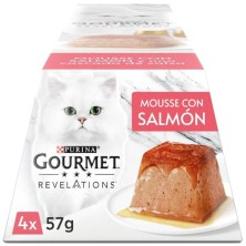 Gourmet Alimento Húmedo Gato Revelat Mousse Salmón 4 Unidades X 57 gr