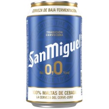 San Miguel Cerveza 0,0% Lata de 330 ml Pack 24 und