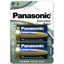 Panasonic Pila Alcalina LR20 Ever Power Blister 2 Unidades