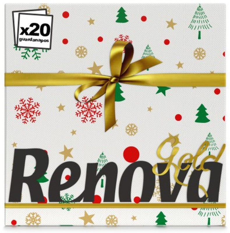 SERVILLETA RENOVA NAVIDAD 40X40 20U