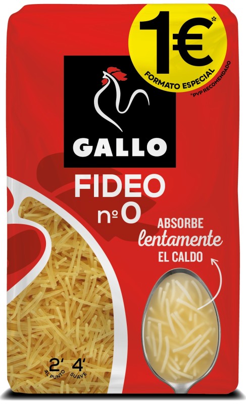 PASTA GALLO FIDEOS N.0 400 PVP 1¤