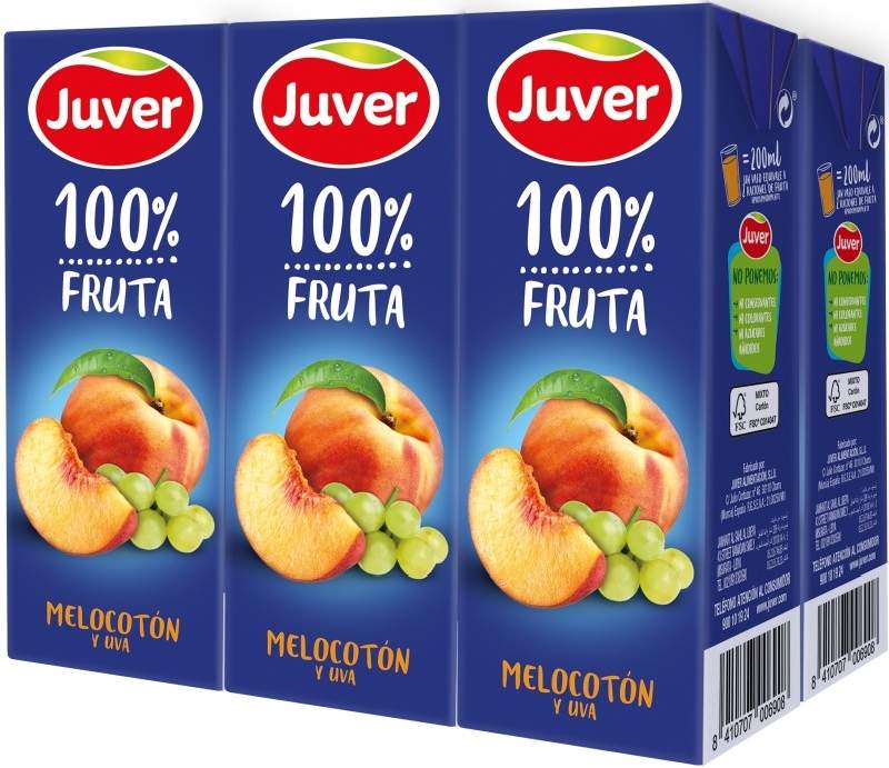 ZUMO JUVER BK 200 MELOCOTON-UVA PK6