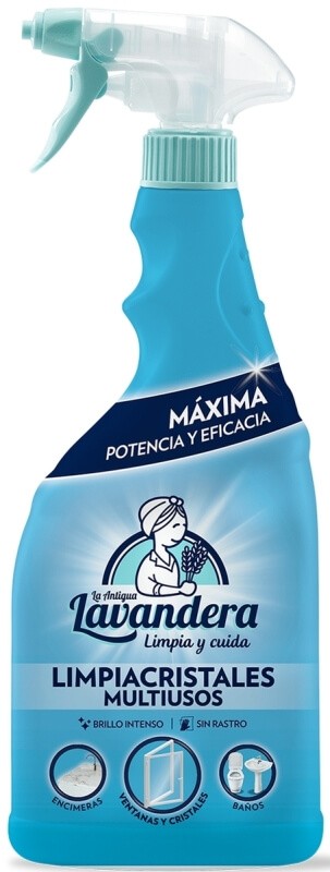 La Antigua Lavandera Limpiacristales Multiusos 750 ml - Brillo Intenso y Limpieza sin Rastros