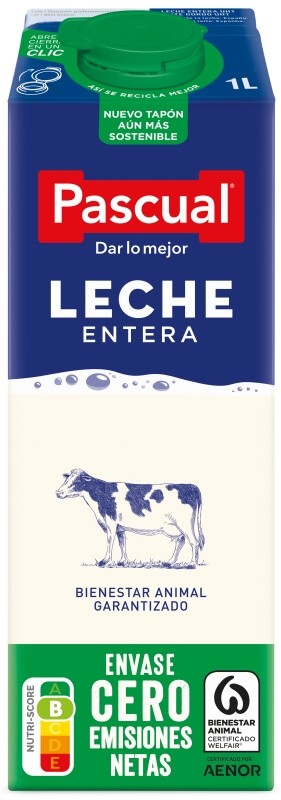 Pascual Leche Entera Clásica Pack 6 x 1L - Calidad y Sabor para tu Hogar y Negocio