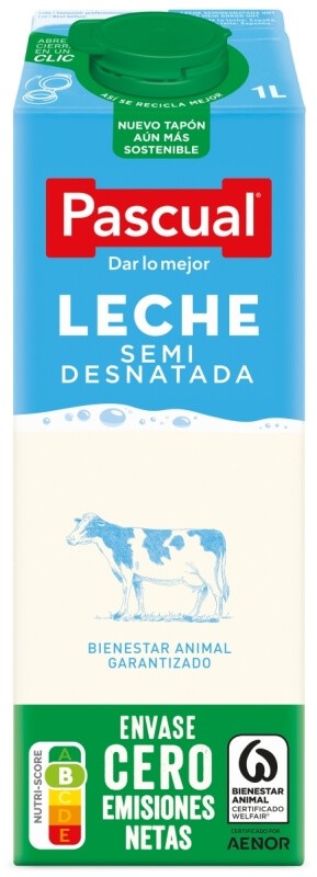 Pascual Leche Semi Desnatada 1L