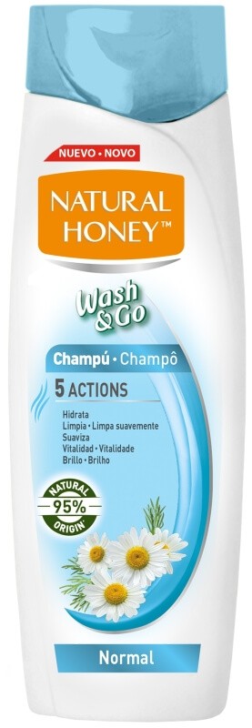 Natural Honey Champú Normal Wash & Go 5 Acciones 400 ml
