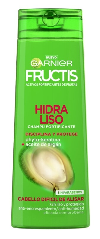 Garnier Fructis Hidra Liso Champú Fortificante 360 ml – Control del Encrespamiento y Alisado Natural
