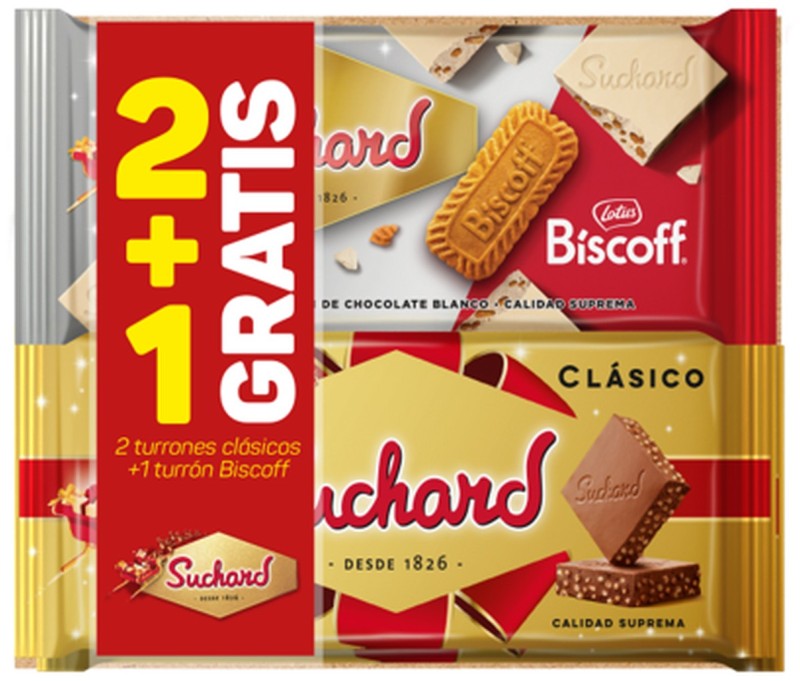TURRON SUCHARD 230G 2U+TURRON BISCF