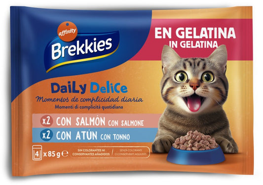 BREKKIES GATO DELICE 4X85G SALMON