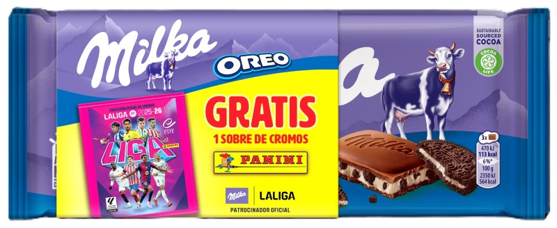 CH MILKA OREO 100G PK2+CROMOS FUTBO